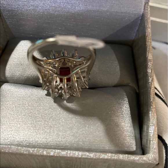 - 925 Lab Created Ruby Ring size 6.5 - Picture 4 of 5
